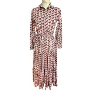 La Double J Editions Dress Mantero Faces Print 2018 Maxi Cotton Size Small